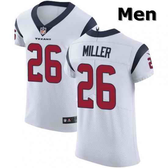 Men Nike Houston Texans 26 Lamar Miller White Vapor Untouchable Elite Player NFL Jersey